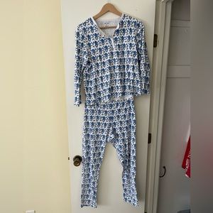 Roller Rabbit Classic Women’s Pajama Set in Blue Monkey